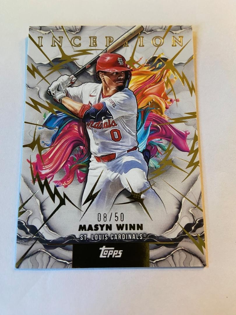 2025 Topps Inception MASYN WINN GOLD ELECTRICITY CARDINALS #34 SP #8/50