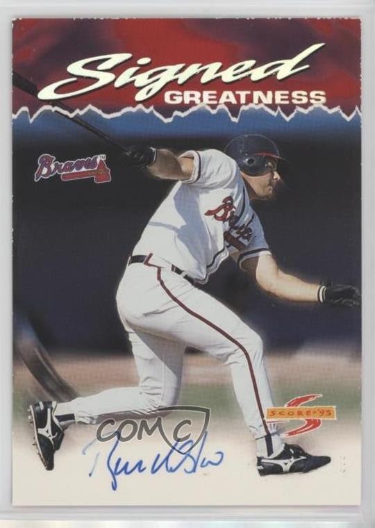 1995 Score Signed Greatness /6100 Ryan Klesko #SG1 Auto h6c