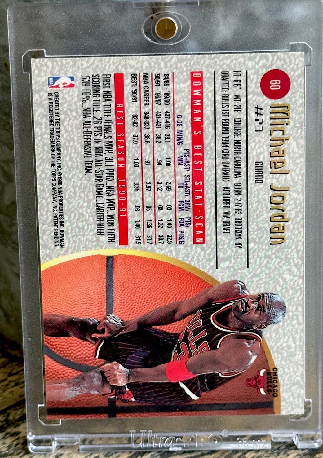 Michael Jordan Card TOPPS 90’s INSERT GOLD HOLO FOIL RARE 🔥 BULLS JERSEY #23