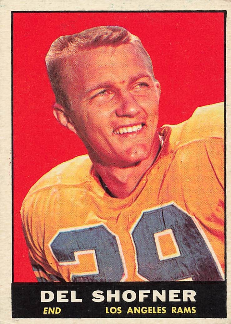 DEL SHOFNER 1961 TOPPS FOOTBALL #52