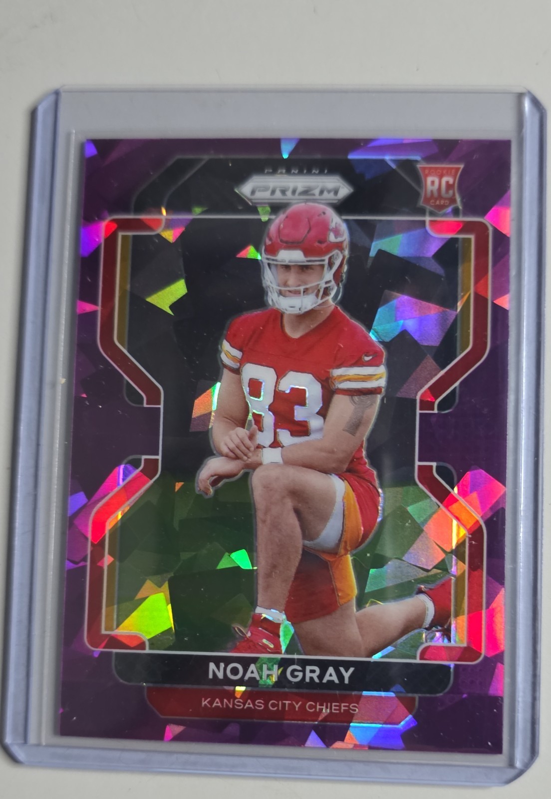 2021 Panini Prizm – Rookie Noah Gray #418 Purple Ice Prizm /225 (RC)