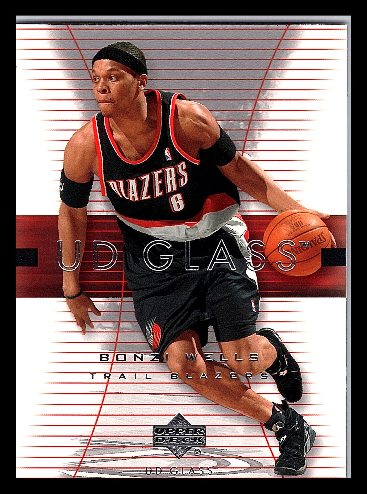 2003-04 UD Glass #48 – Bonzi Wells Portland Trail Blazers