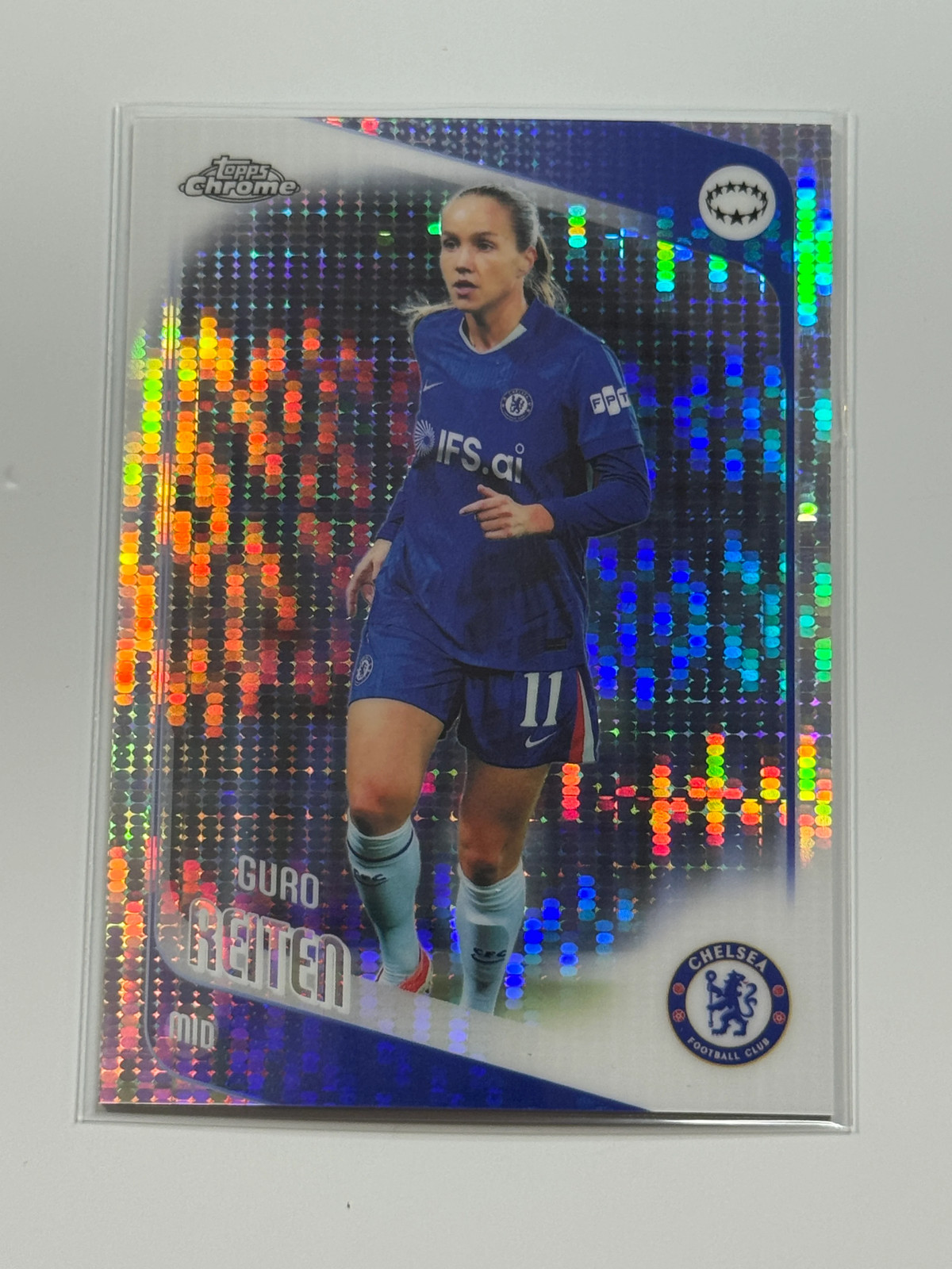 2025-26 Topps Chrome Women’s UWCL Pulsar #24 Guro Reiten