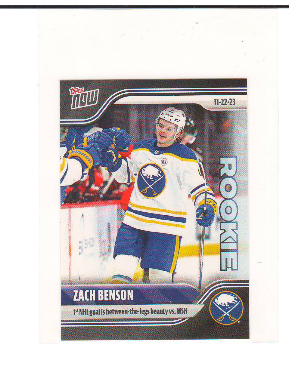 2023-24 Topps Now NHL Stickers #44 Zach Benson RC