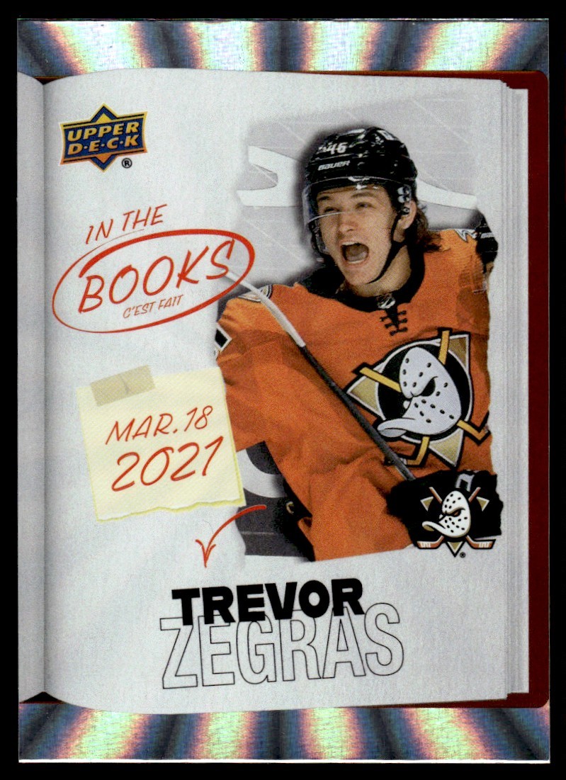 Trevor Zegras In The Books #ITB-5 2024-25 Tim Hortons Collector’s Series Anaheim