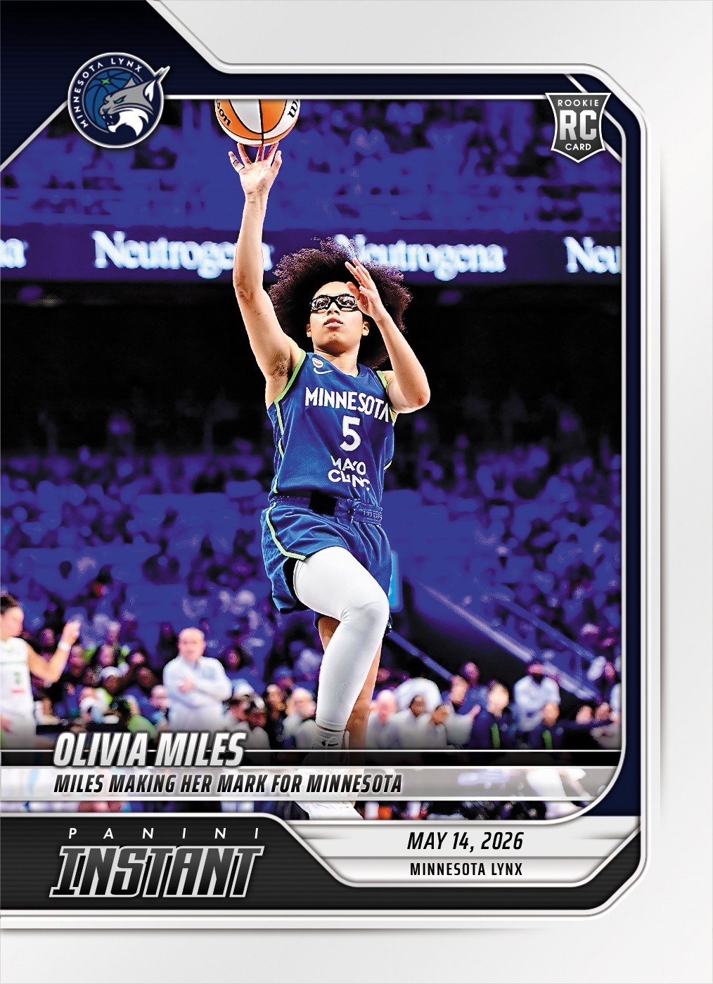 2026 Panini Instant WNBA Olivia Miles ROOKIE CARD SP Minnesota Lynx #60 RC