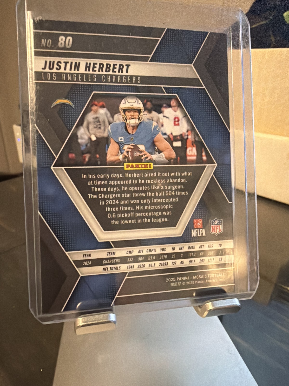 2025 Panini Mosaic #80 Justin Herbert