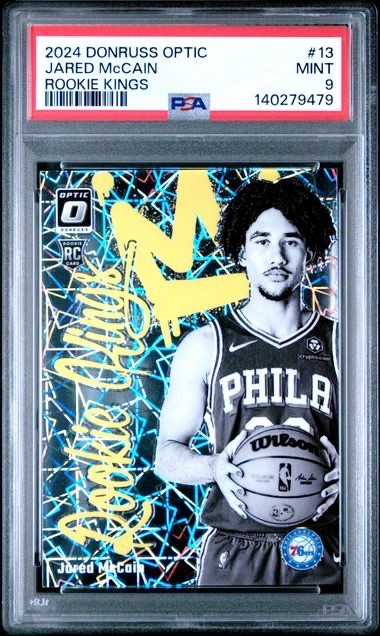 Donruss Optic Rookie Kings Jared McCain Philadelphia 76ers SSP PSA 9 (POP 2)