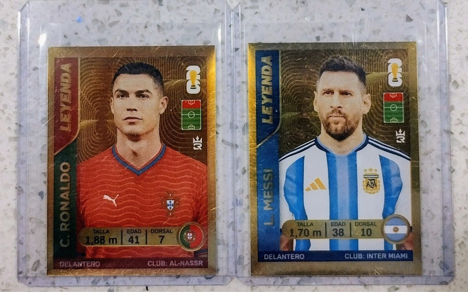 LD Lionel Messi / Cristiano Ronaldo Legend FIFA World Cup 2026 3R Sticker🐐🐐