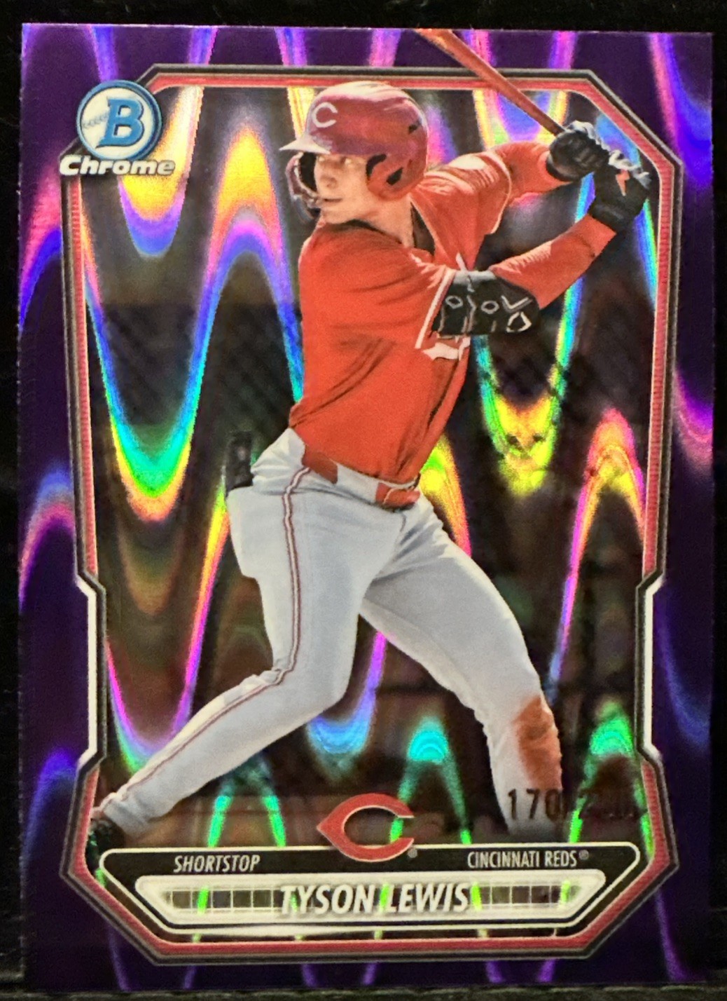 2026 Bowman Tyson Lewis Purple RayWave /250 #BCP-5