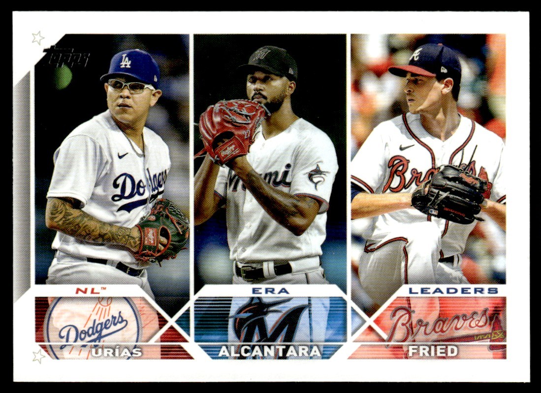 2023 Topps Max Fried/Sandy Alcantara/Julio Urías Atlanta Braves/Miami