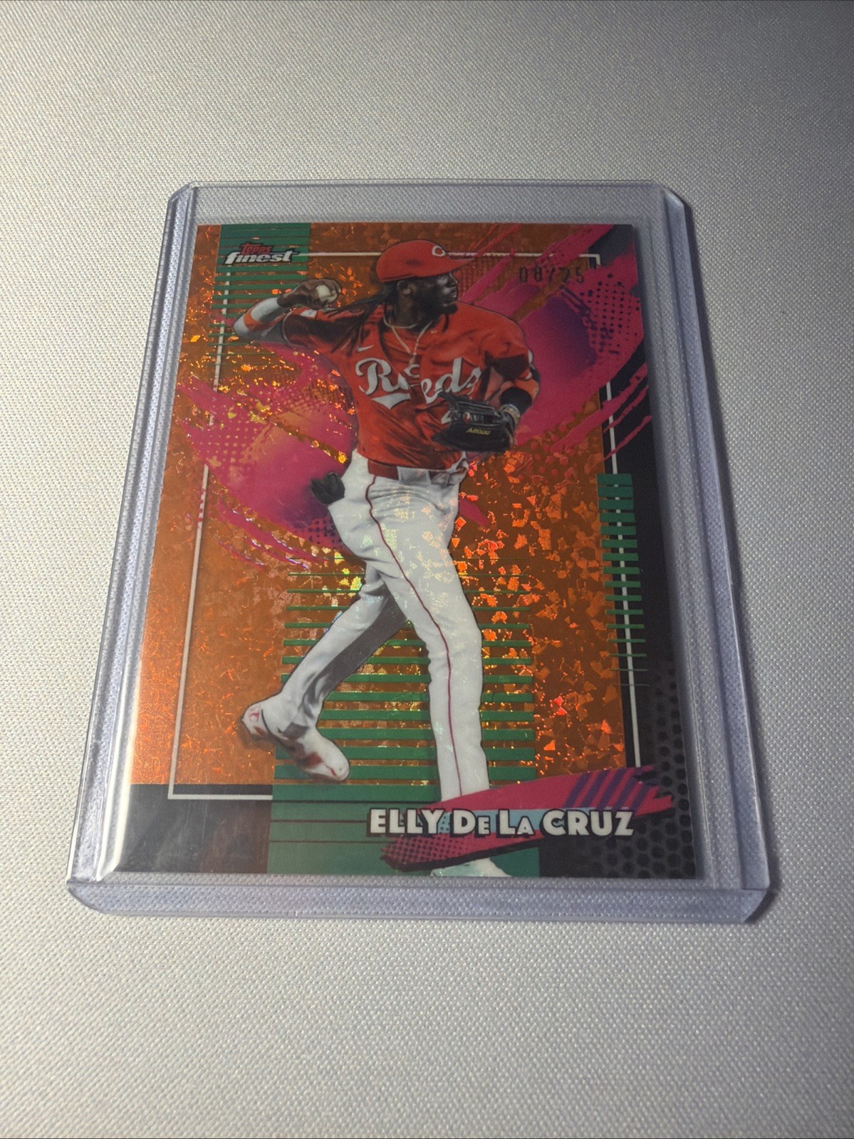 2026 Topps Finest Elly De La Cruz Rare #273 Orange Mini Diamond 08/25 Reds