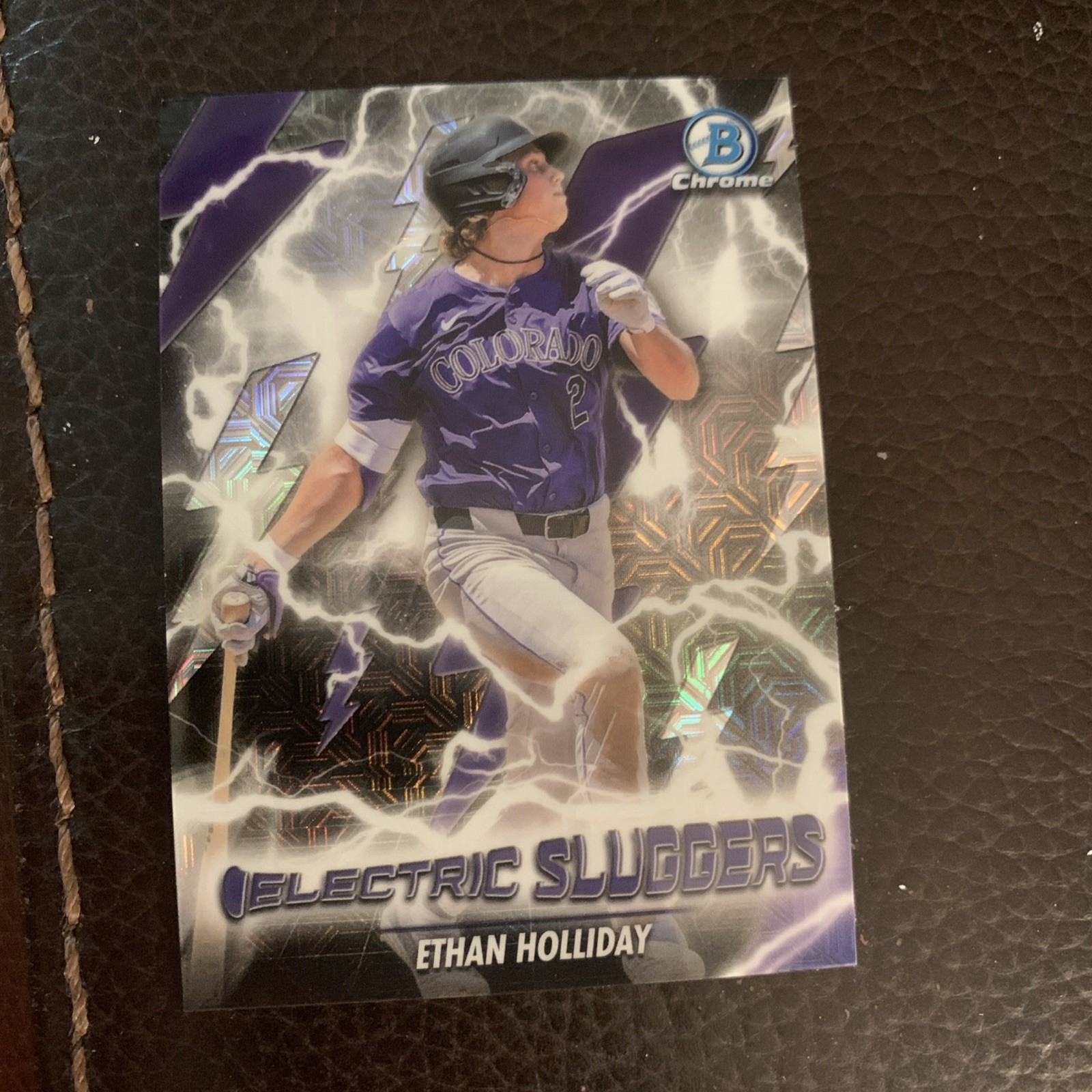Ethan Holliday 2026 Bowman Chrome Refractor Electric Sluggers #ES-13 Rockies
