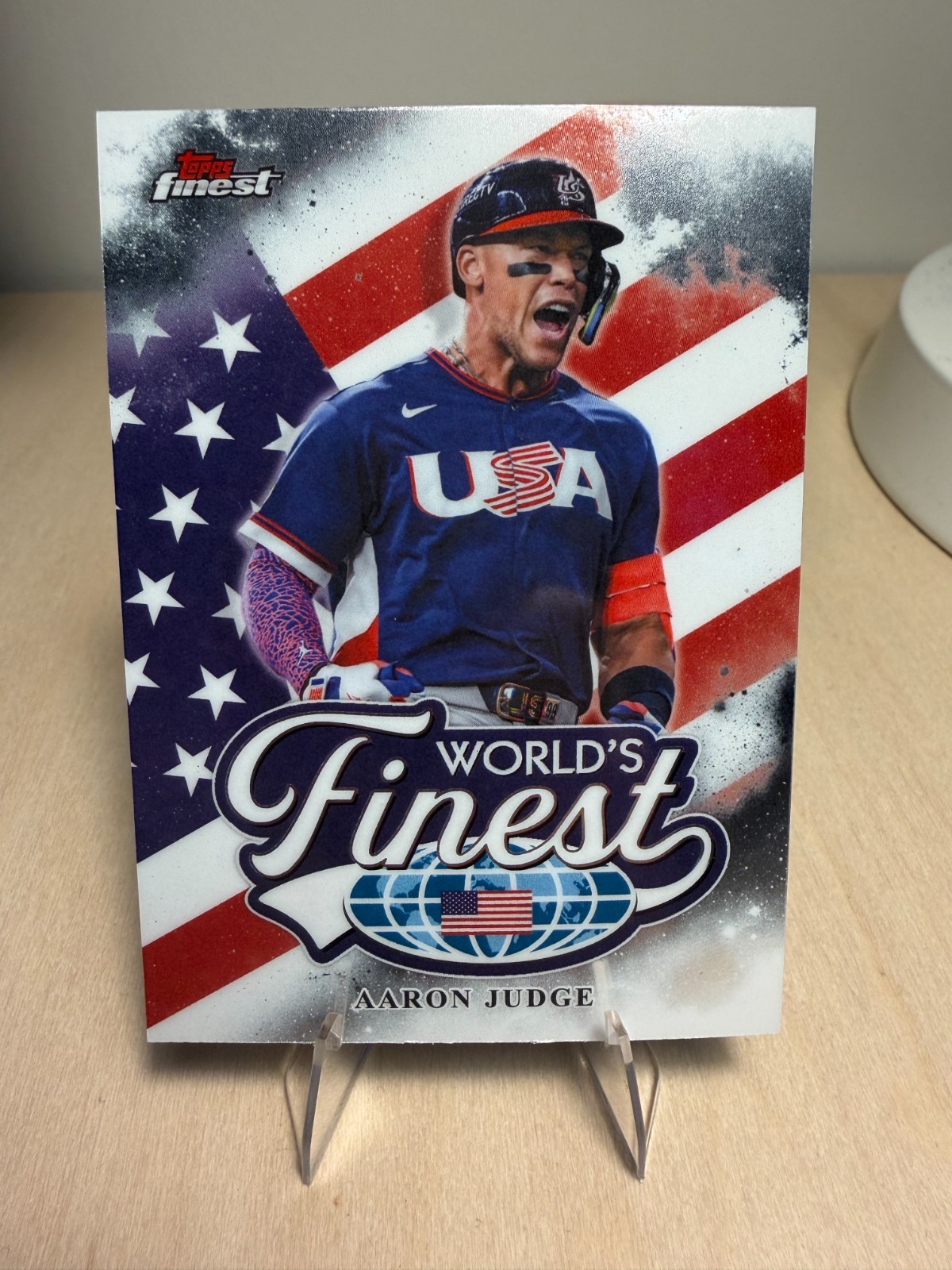 Aaron Judge 2026 Topps Finest #WF-1 Worlds Finest USA Yankees