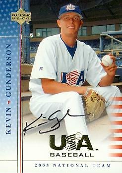 Kevin Gunderson autographed Baseball Card (Team USA) 2005 Upper Deck #58