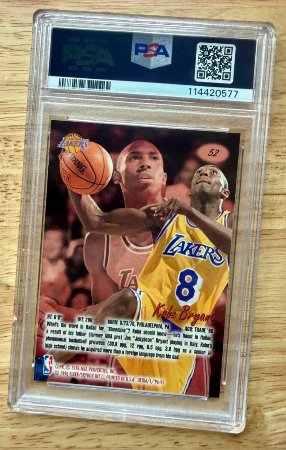 1996-97 Fleer Ultra – Kobe Bryant #52 (RC)