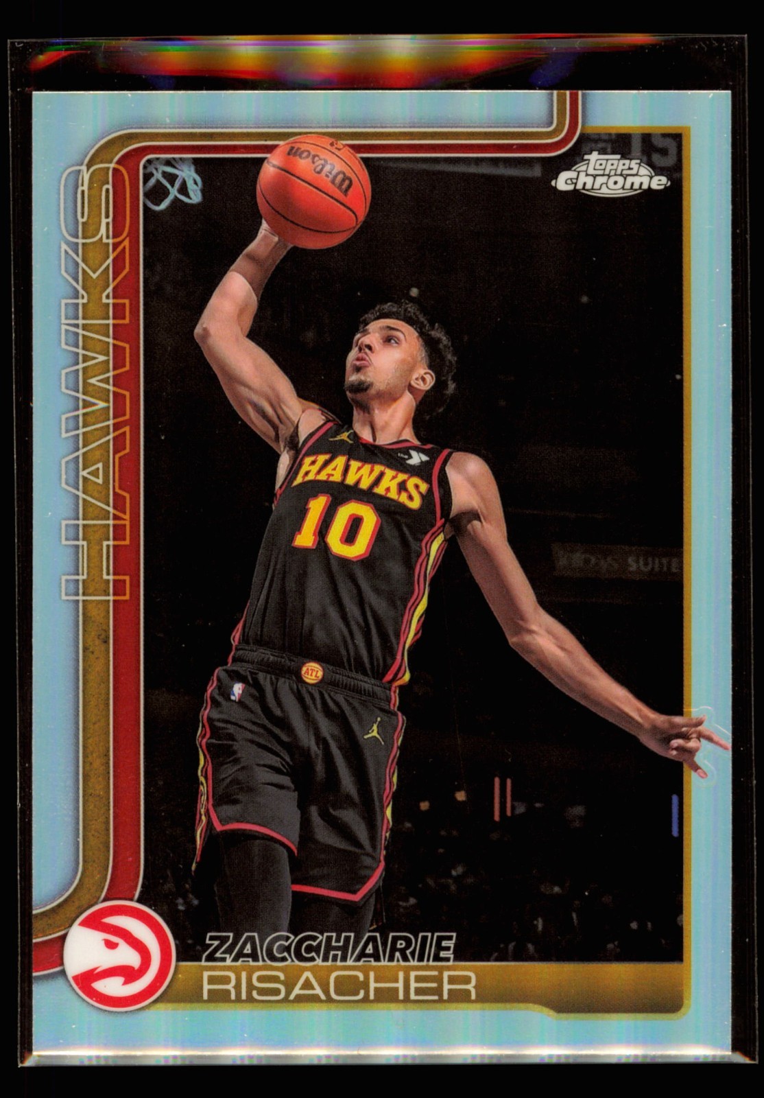 2025-26 Topps Chrome Zaccharie Risacher #2 Refractor – Atlanta Hawks
