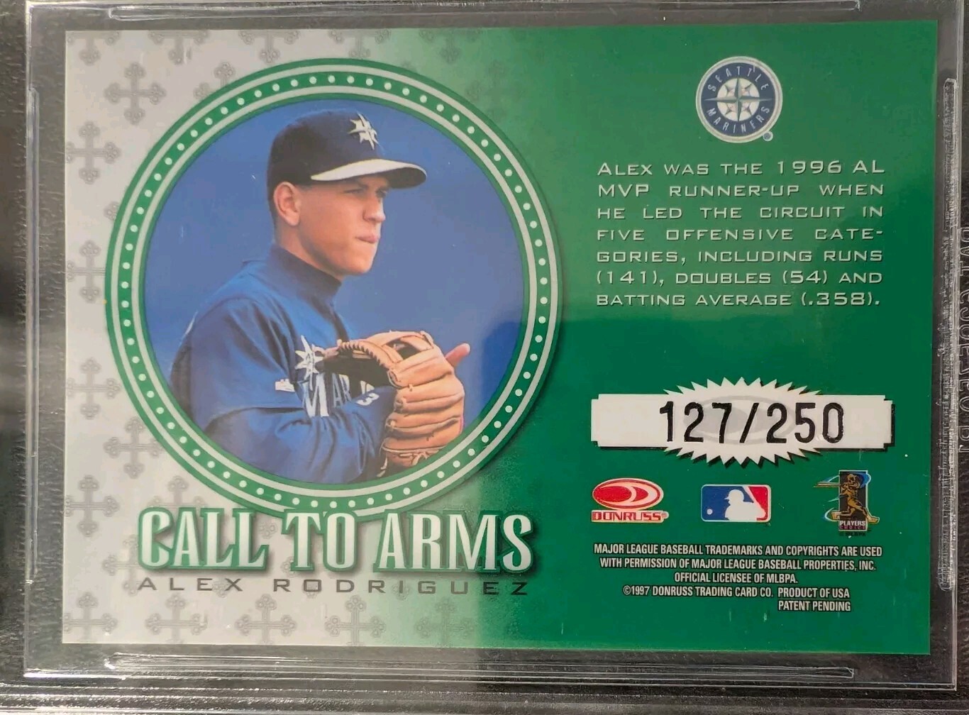 1998 Donruss Crusade Green #40 Alex Rodriguez BGS 9.5 POP 4 None Higher /250