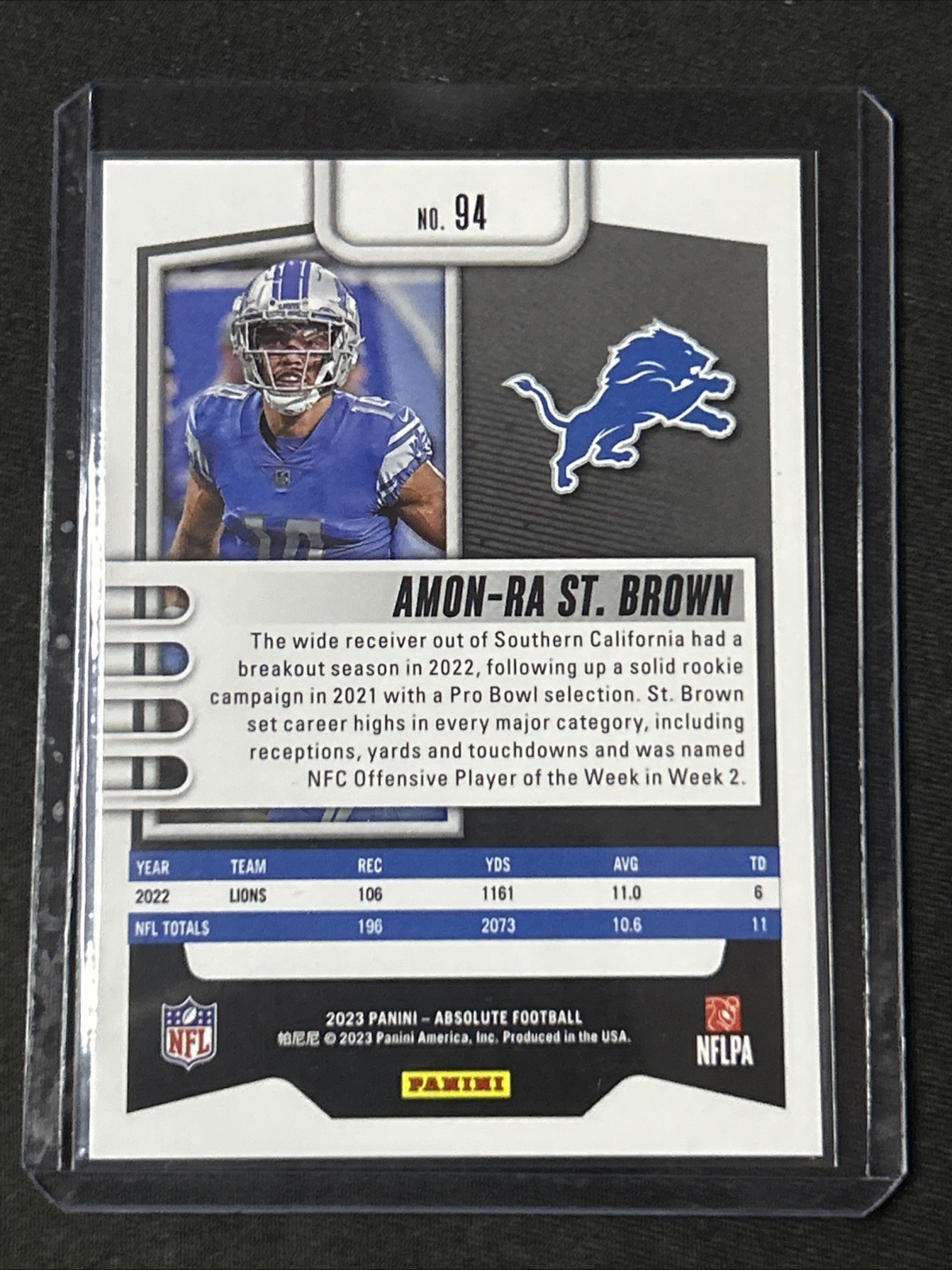 🔥2023 Absolute Amon-Ra St. Brown Orange Mosaic SP #d 299 Detroit Lions🔥