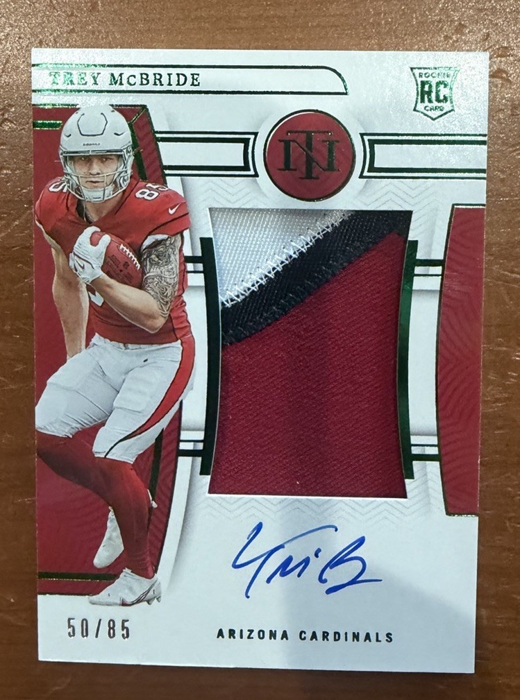 Trey McBride 2022 National Treasures Auto Patch RPA RC /85 #180 🔥 Cardinals