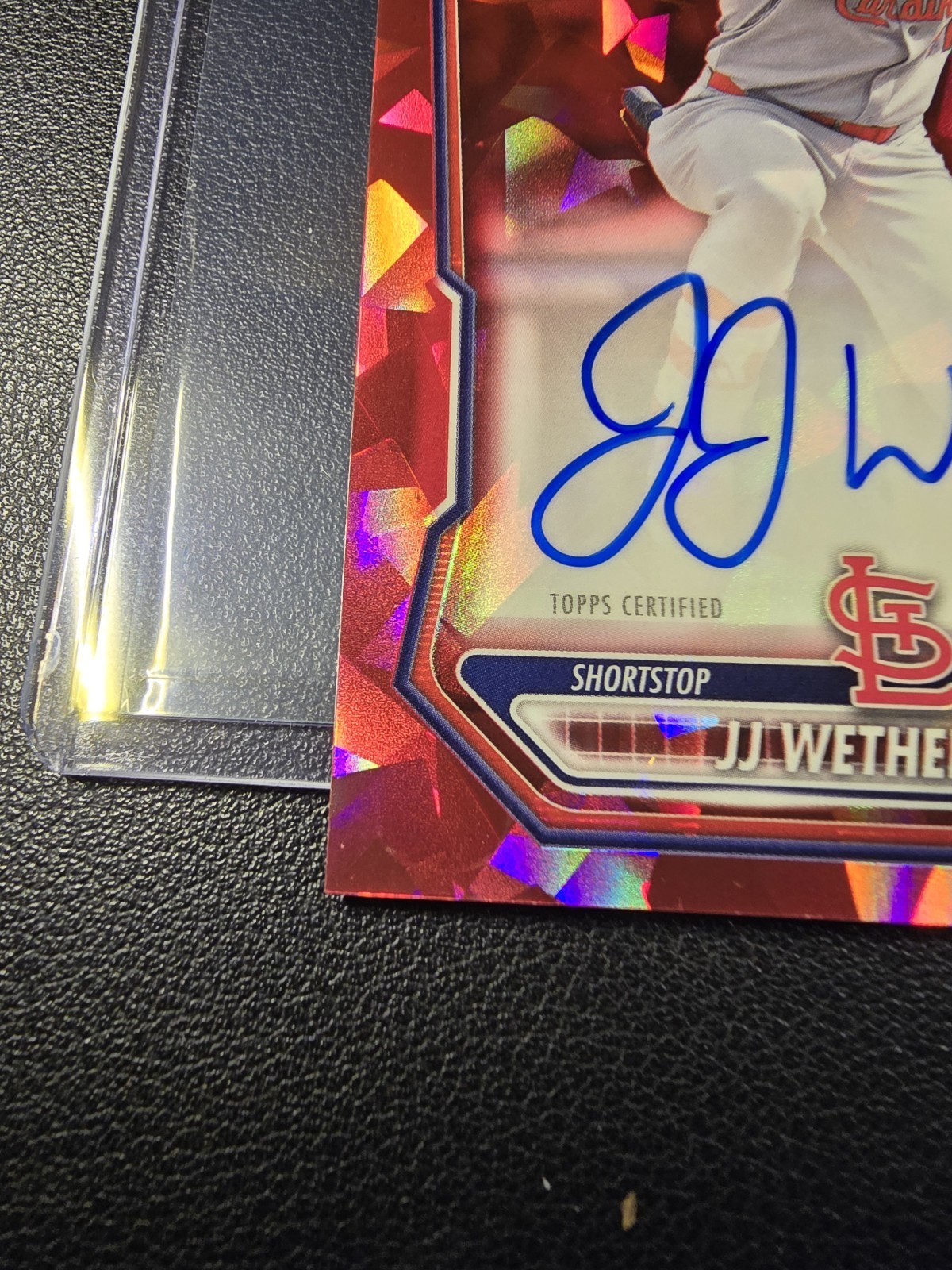 2026 Bowman Sapphire Chrome JJ Wetherholt Cardinals Auto BSPA-JWE RED 5/5