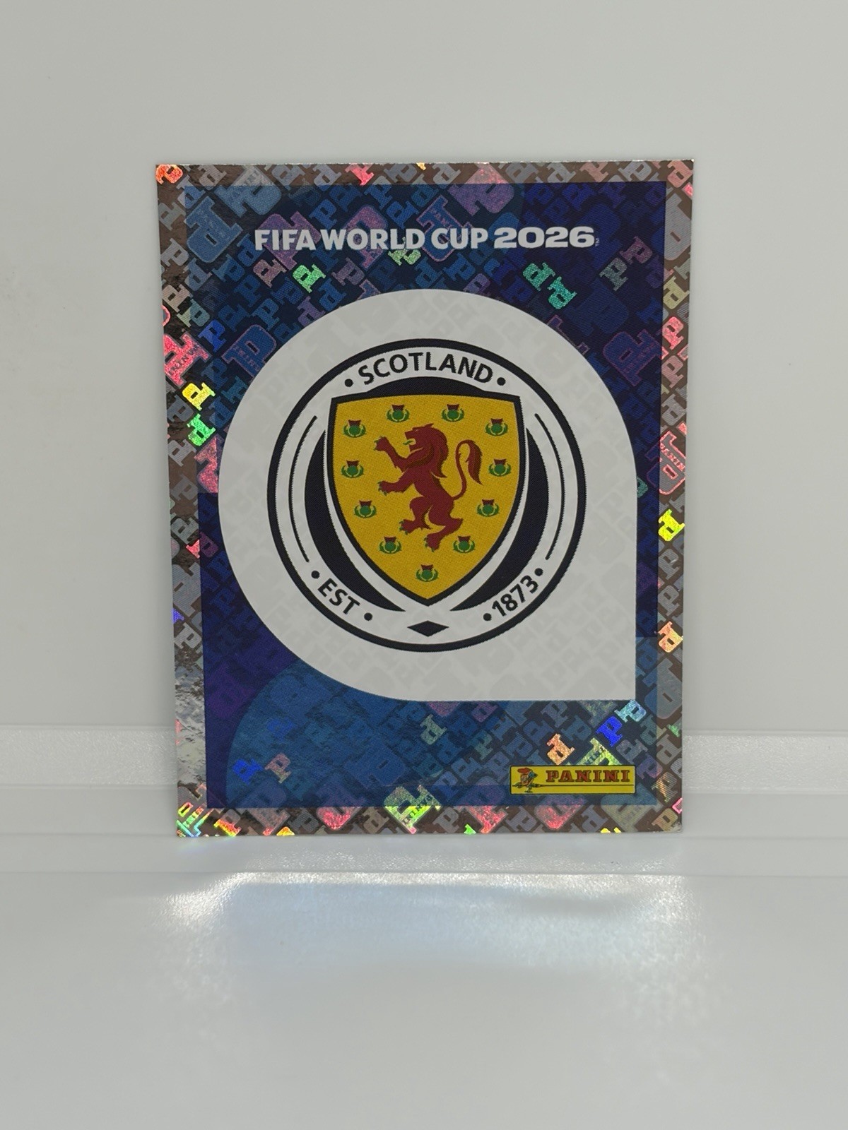 2026 Panini World Cup Sticker – #SCO1 Scotland Team Badge Logo