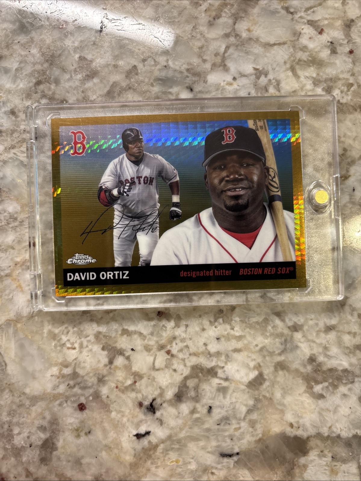 2025 Topps Platinum Anniversary David Ortiz Gold Prism (est 20 Copies) Big Papi