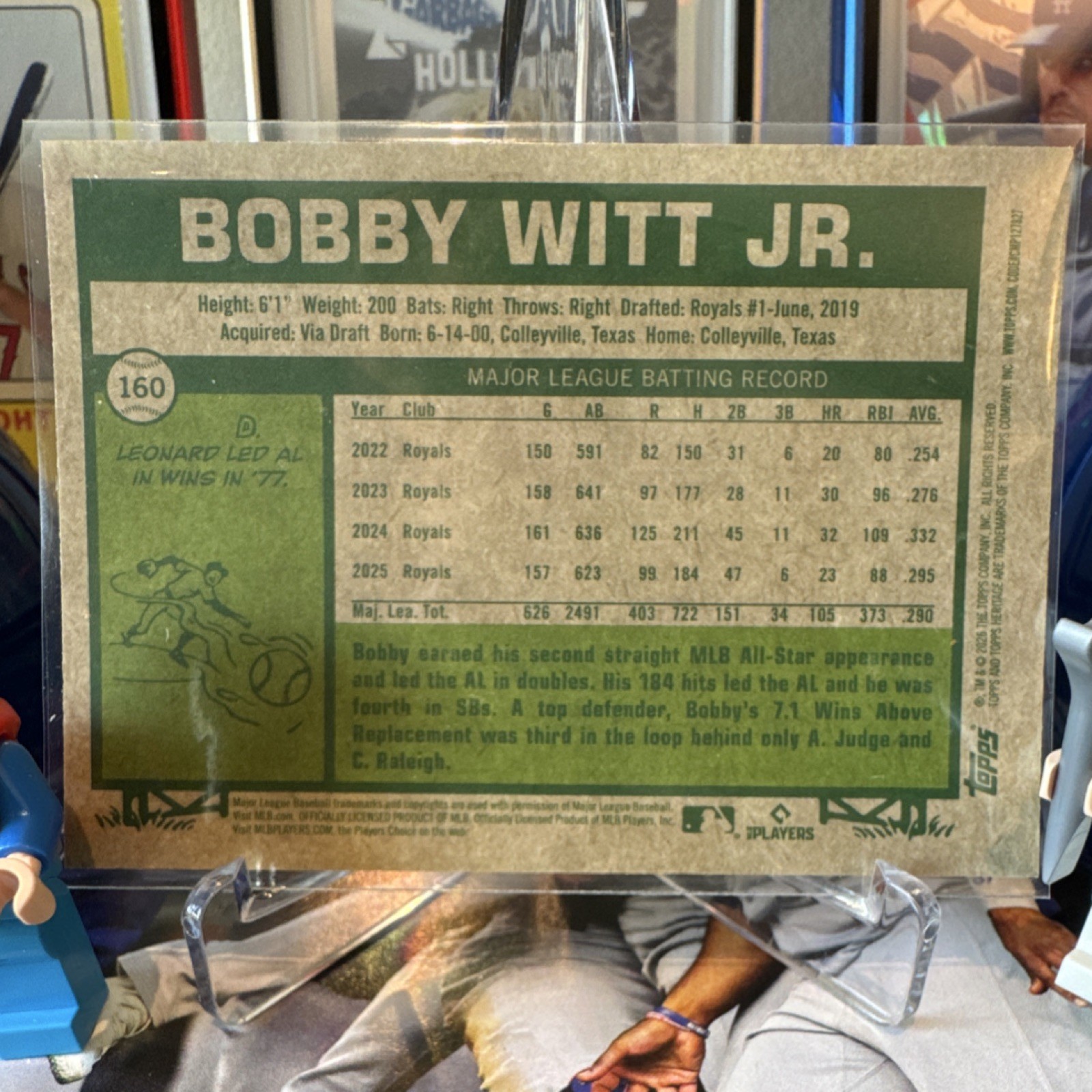 Topps Heritage Bobby Witt Jr Royals #160 Baseball /150 COLOR MATCH! Chrome Blue