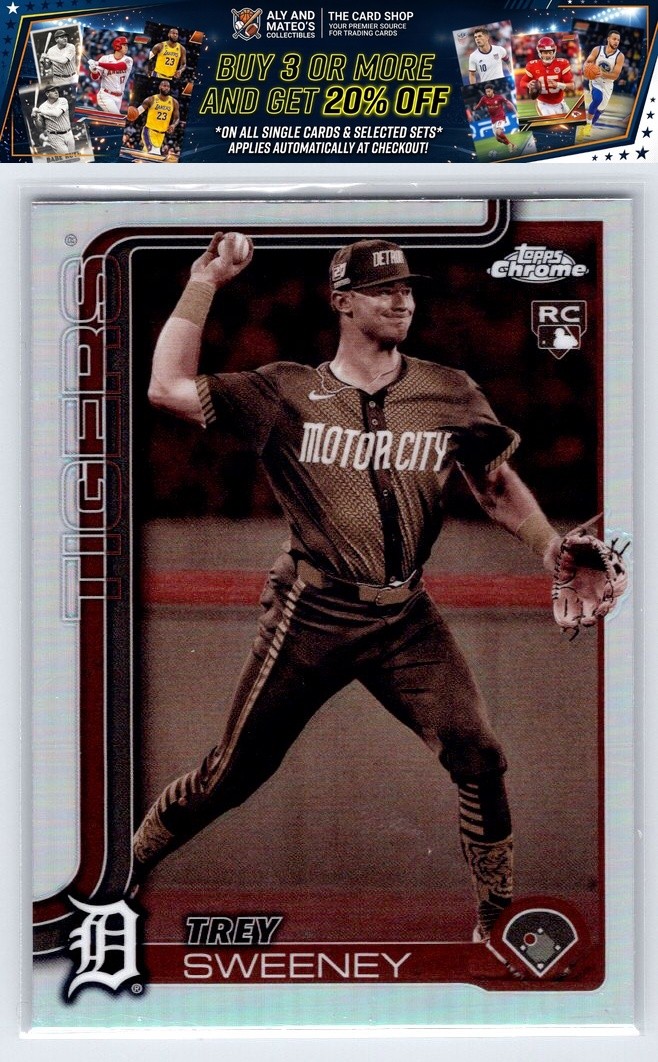 2025 Topps Chrome #6 Trey Sweeney Sepia Refractors