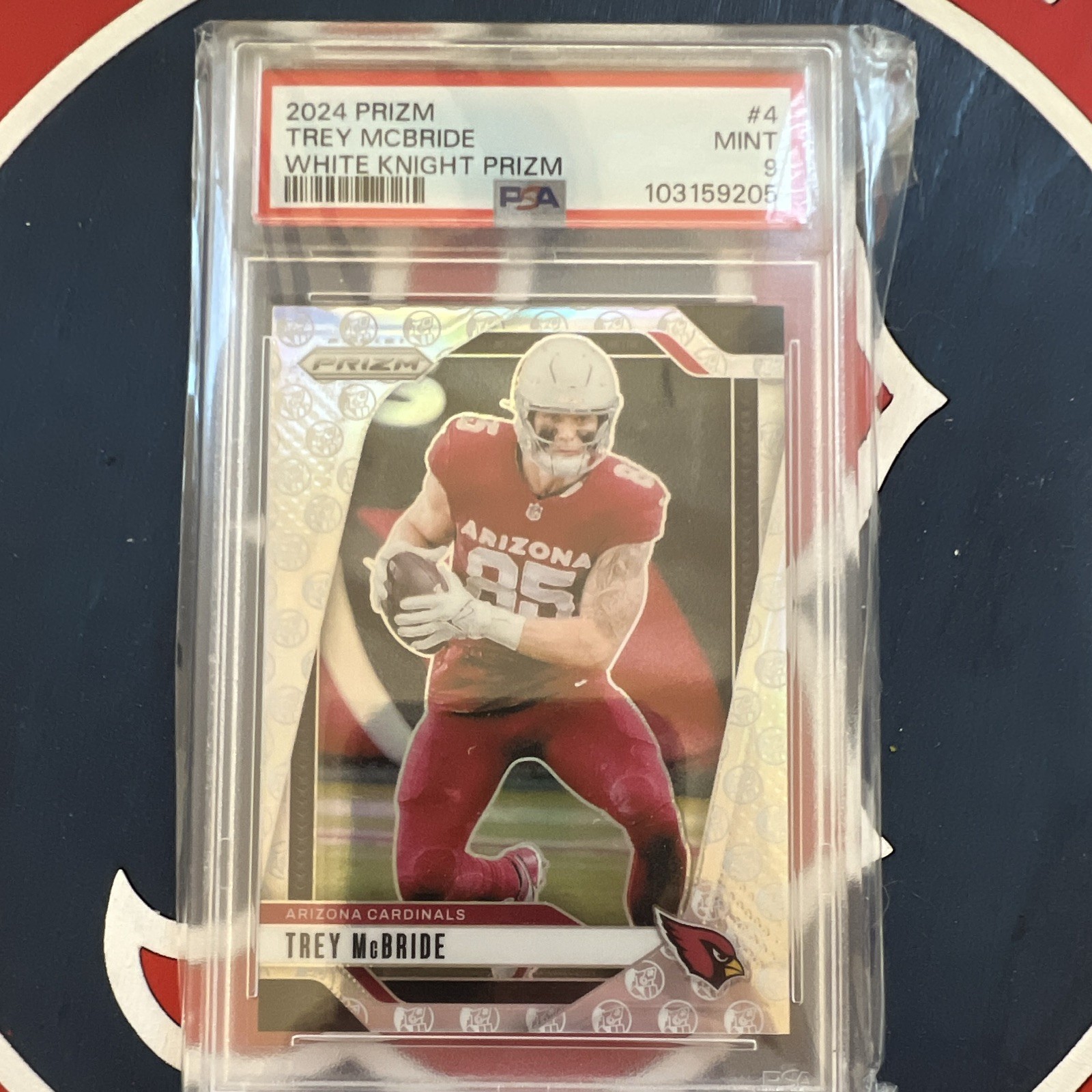 2024 Panini Prizm Trey McBride #4 White Knight Prizm PSA 9 Cardinals