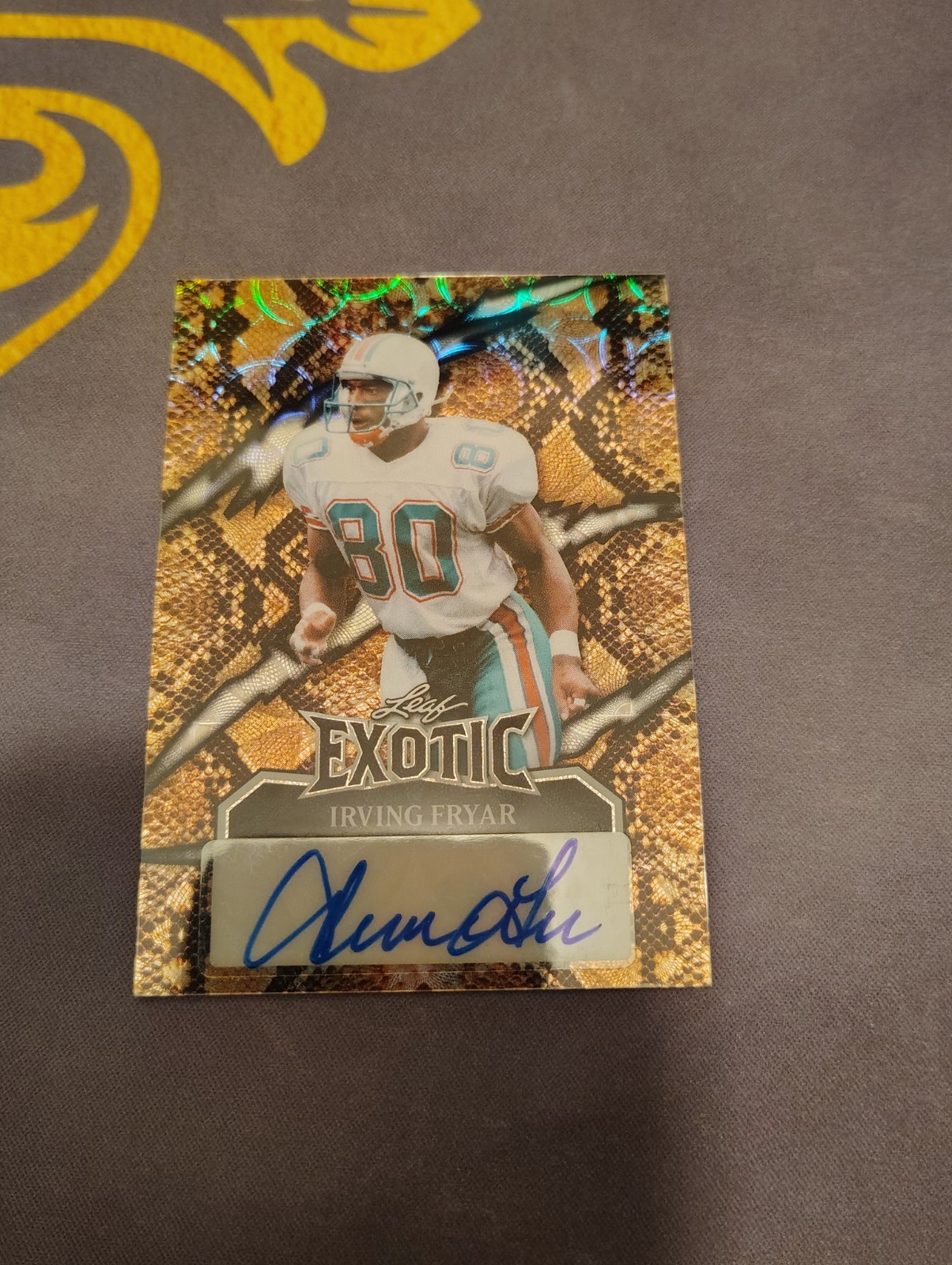 Irving Fryar 2024 Leaf Exotic Signatures Auto 1/6 Bookend Autograph SSP Dolphins