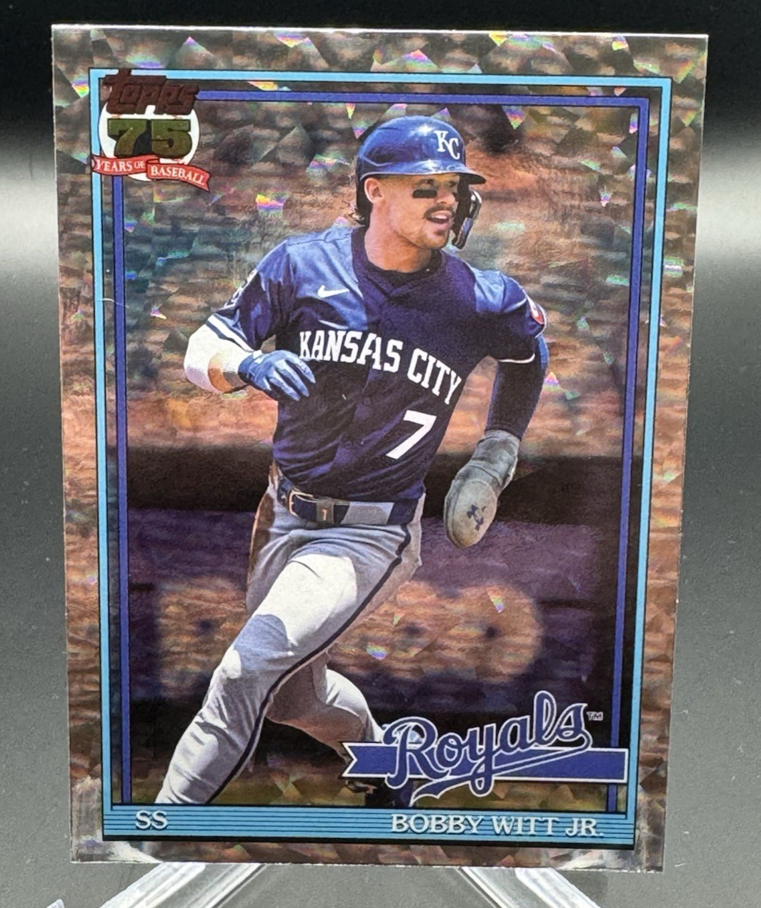 2026 Topps Series 1 – 1991 Topps Bobby Witt Jr. T91-3 Crackle Foilboard | Royals