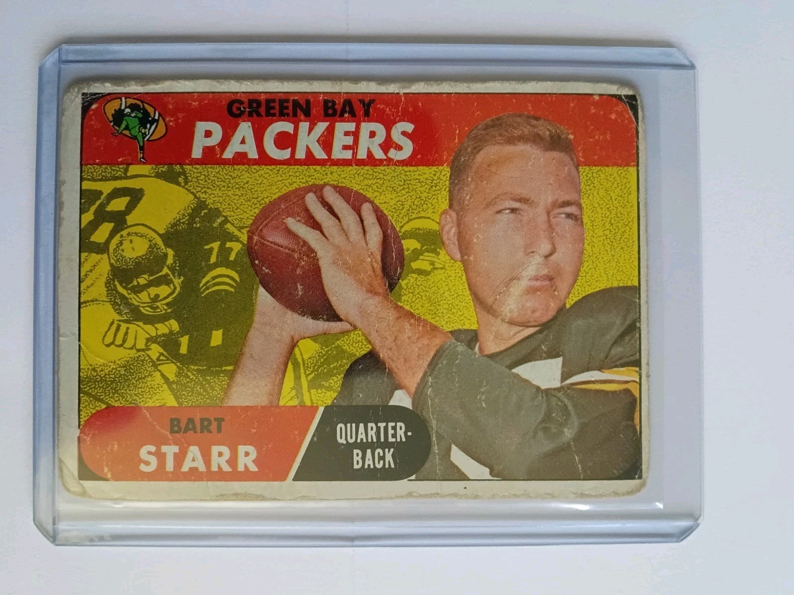 1968 Topps Bart Starr #1 football card Green Bay Packers