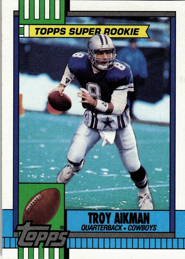 Troy Aikman 1990 Topps Football – #482 – Dallas Cowboys