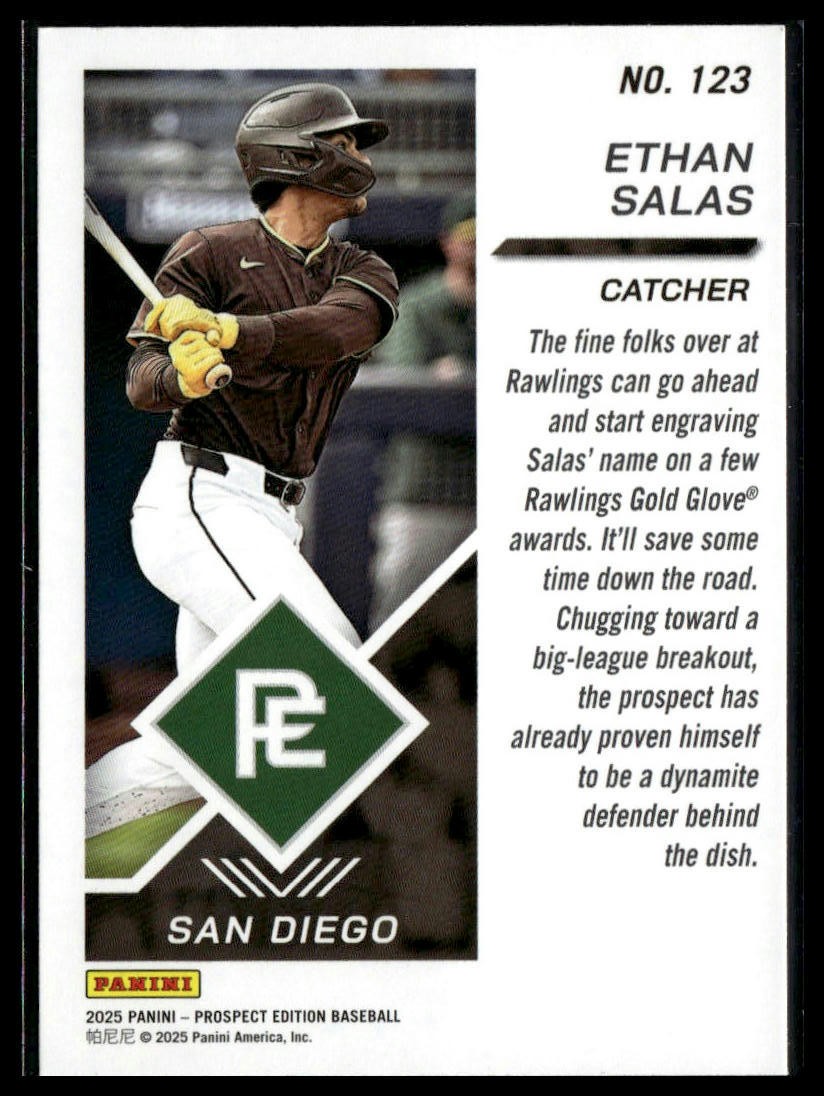 2025 Panini Prospect Edition #123 Ethan Salas