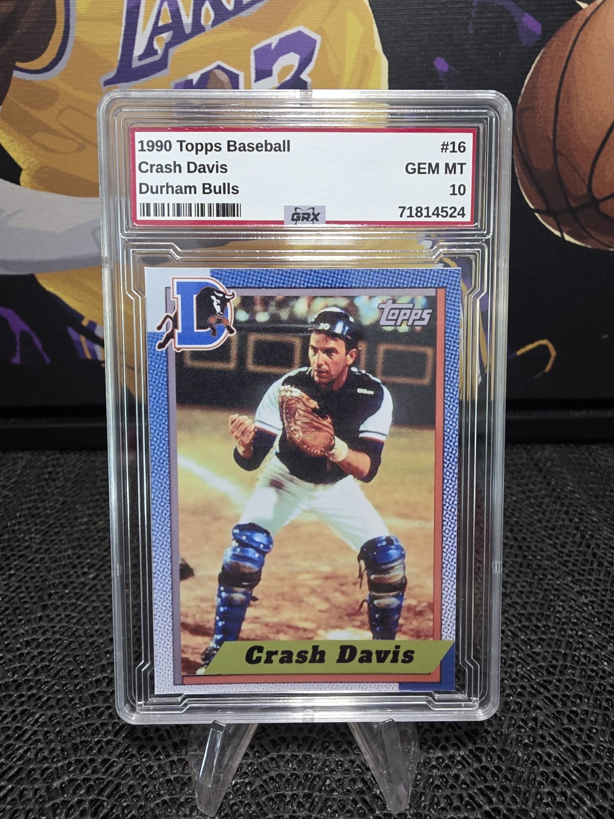 1990 TOPPS Baseball #16 Crash Davis Durham Bulls *Novelty Slab*