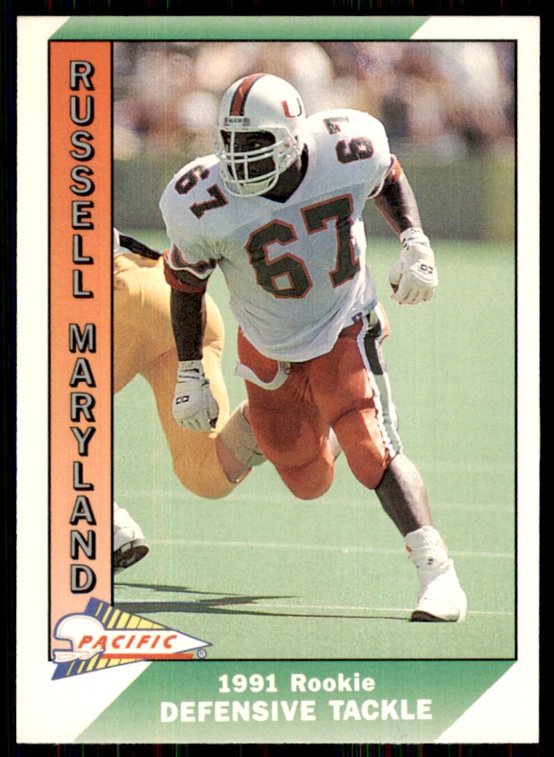 1991 Pacific Russell Maryland Rookie Dallas Cowboys #536A NFL Football Card