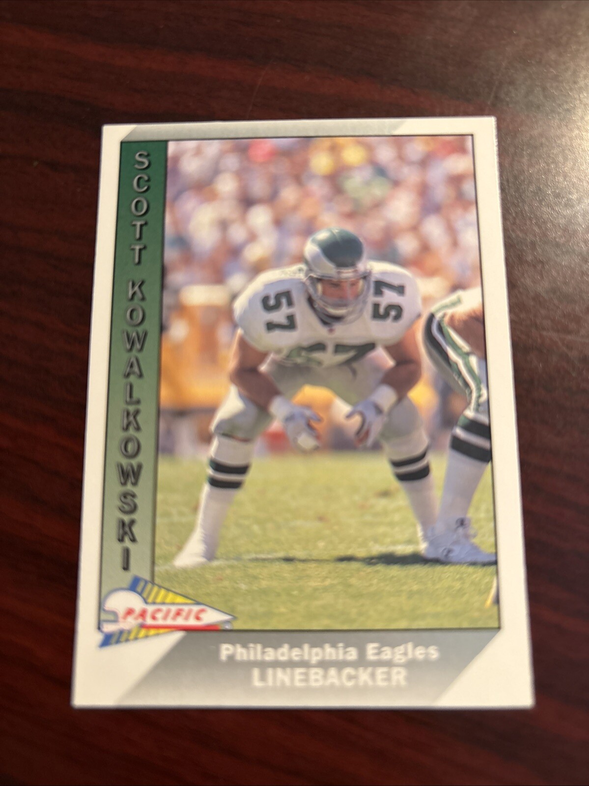1991 Pacific – #628 Scott Kowalkowski RC Rookie Philadelphia Eagles Notre Dame