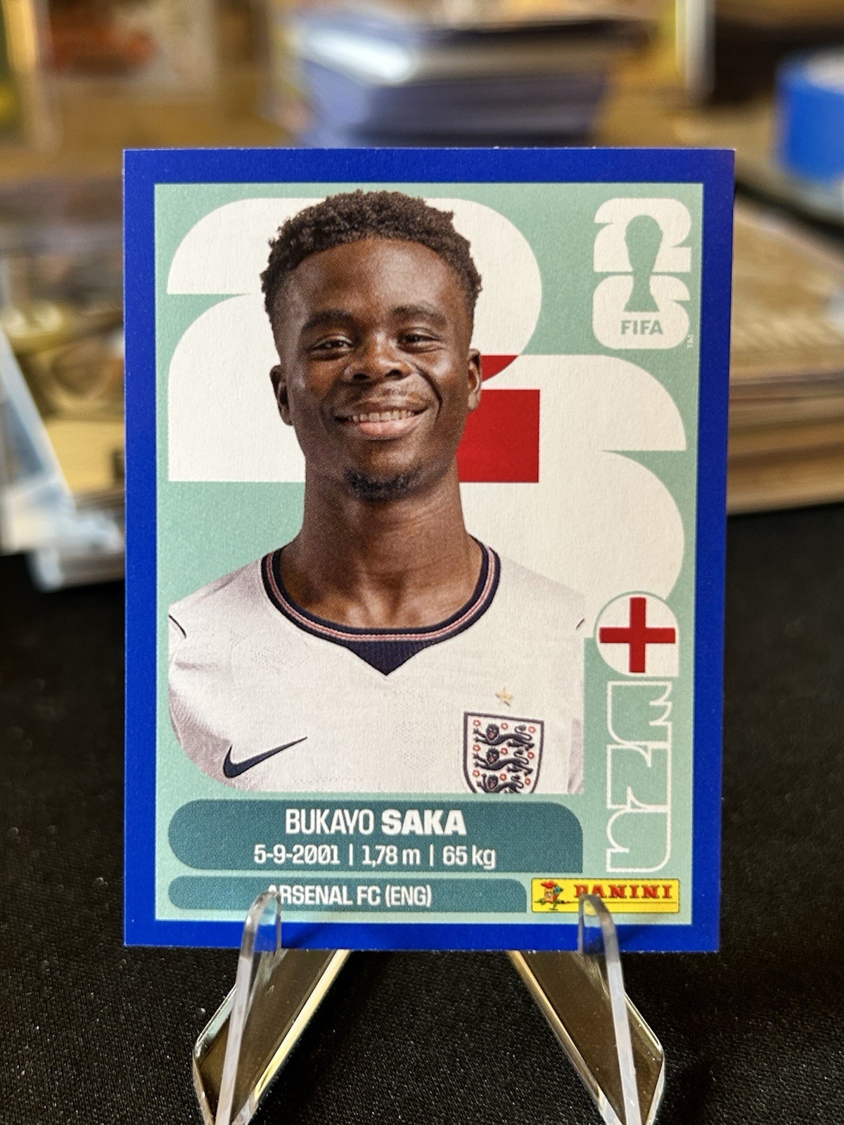 2026 Panini World Cup Stickers Bukayo Saka Blue Border ENG 17 England