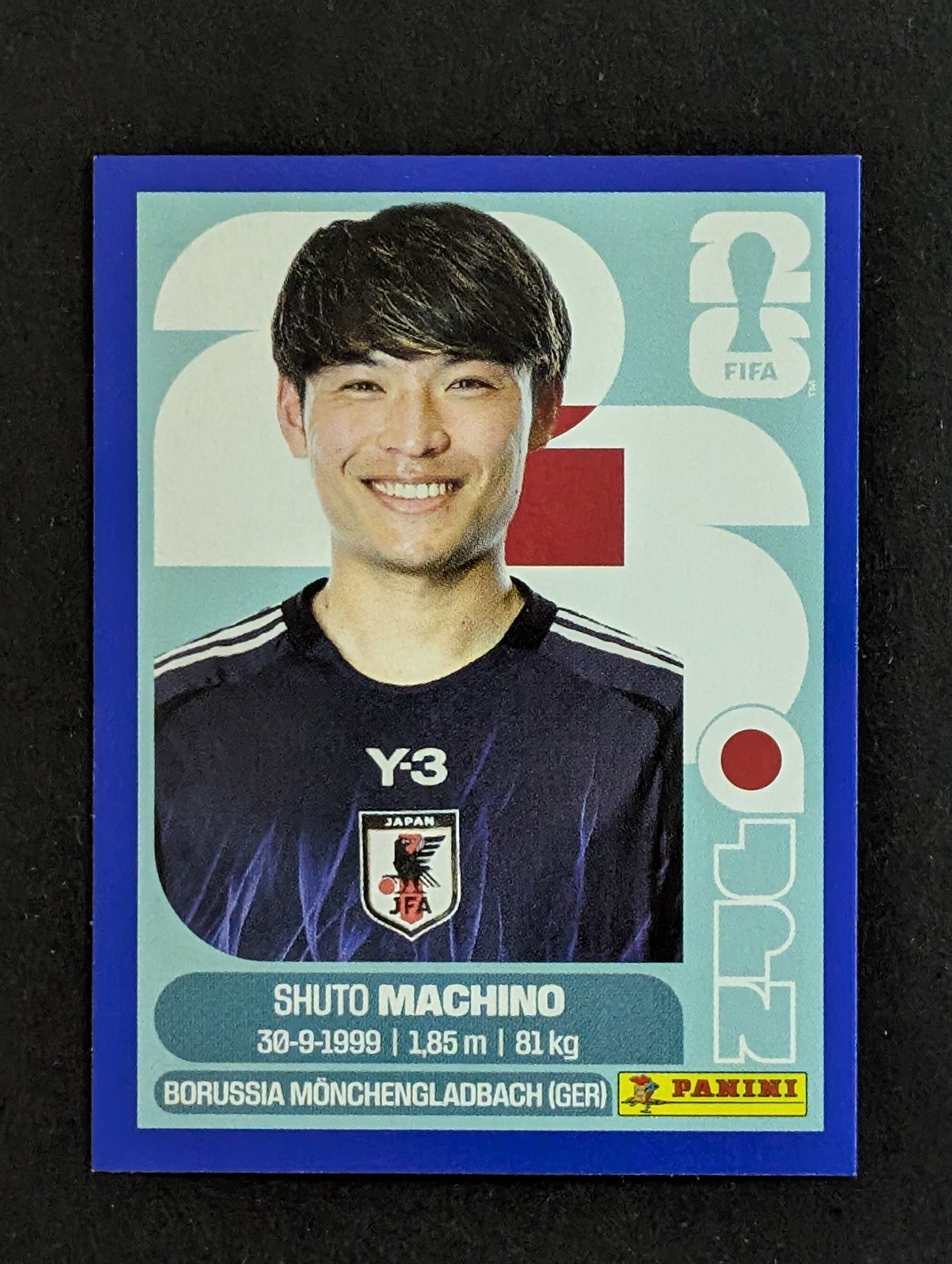 2026 Panini FIFA World Cup Stickers Blue #JPN17 Shuto Machino Japan