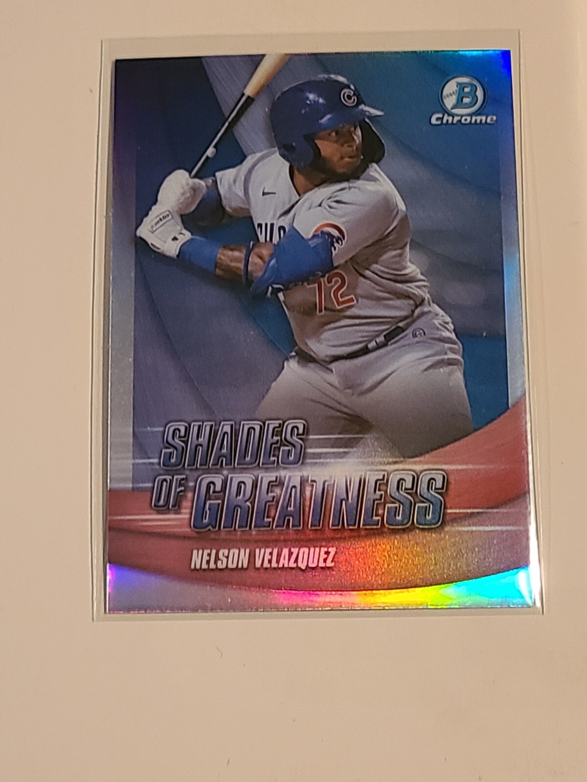 2022 Bowman Chrome Nelson Velazquez Shades Of Greatness SG-21