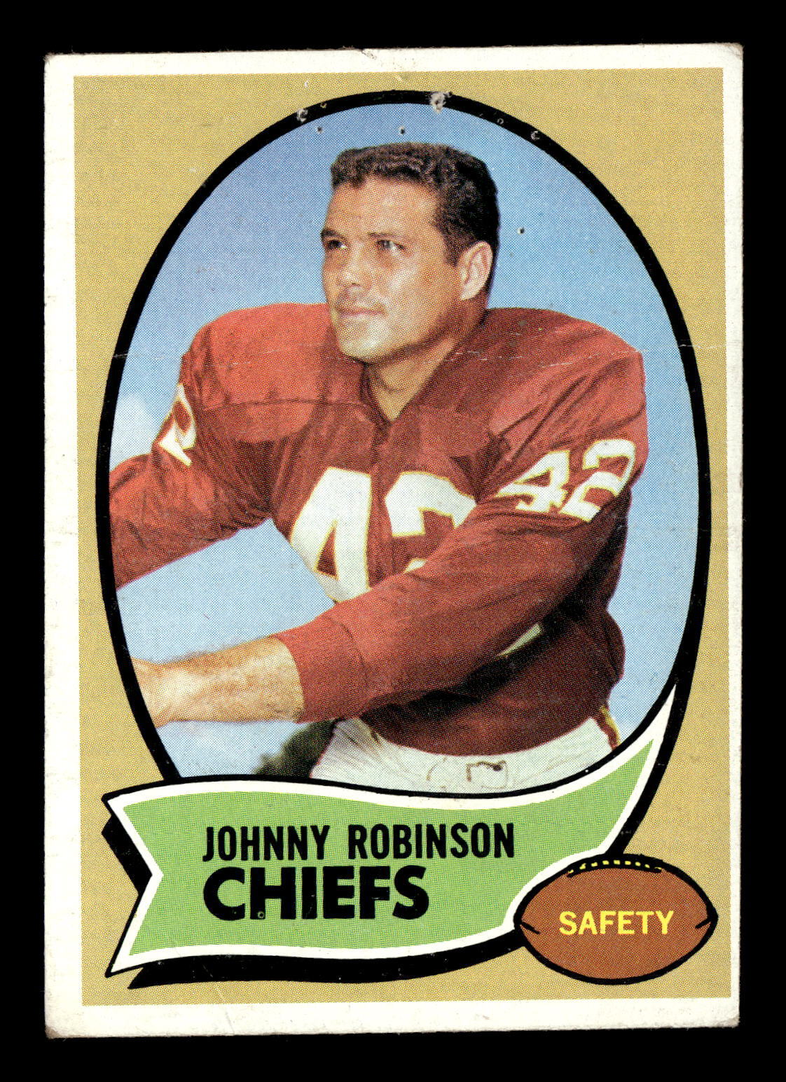 Johnny Robinson 1970 Topps #129 Kansas City Chiefs GD
