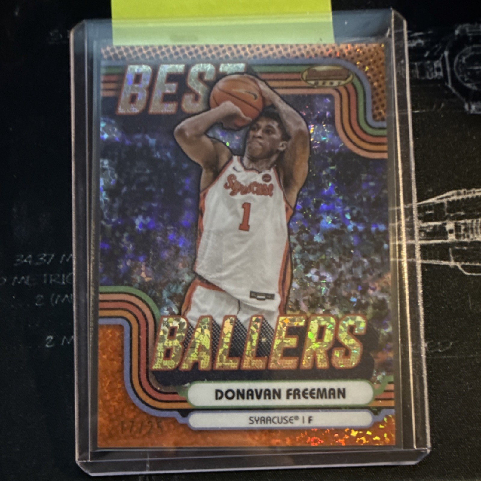 Topps Bowman U Best Ballers Donavan Freeman Syracuse Orange Mini Dia #BB-6 17/25