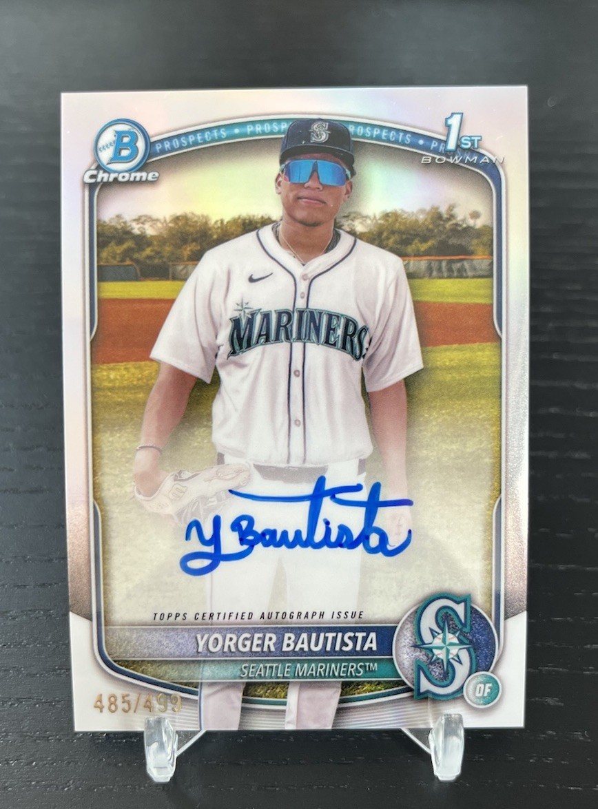Yorger Bautista 2025 Bowman Chrome 1st Autograph Refractor #/499 Mariners