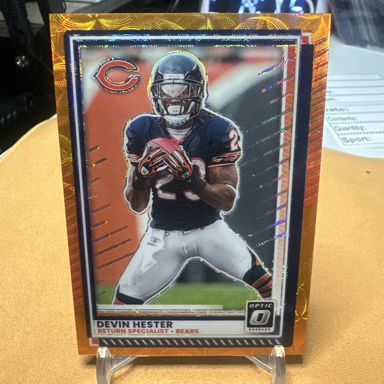 2025 Panini Donruss Optic – Devin Hester #43 Orange Scope Prizm /79