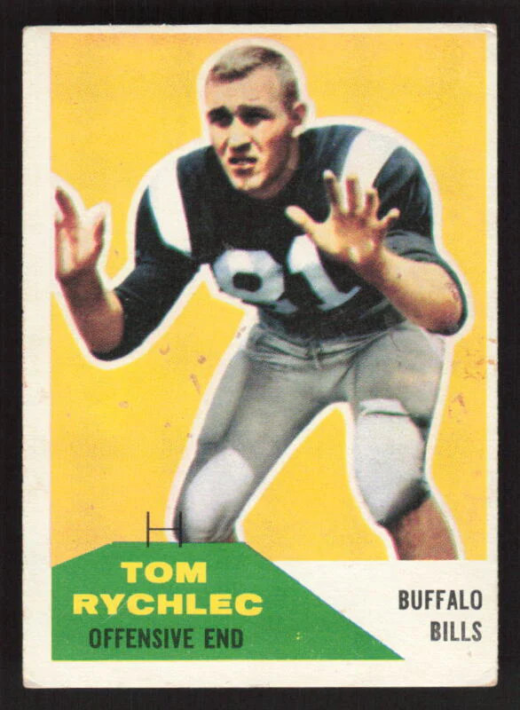 1960 FLEER TOM RYCHLEC 85 VG RC FOOTBALL BUFFALO BILLS