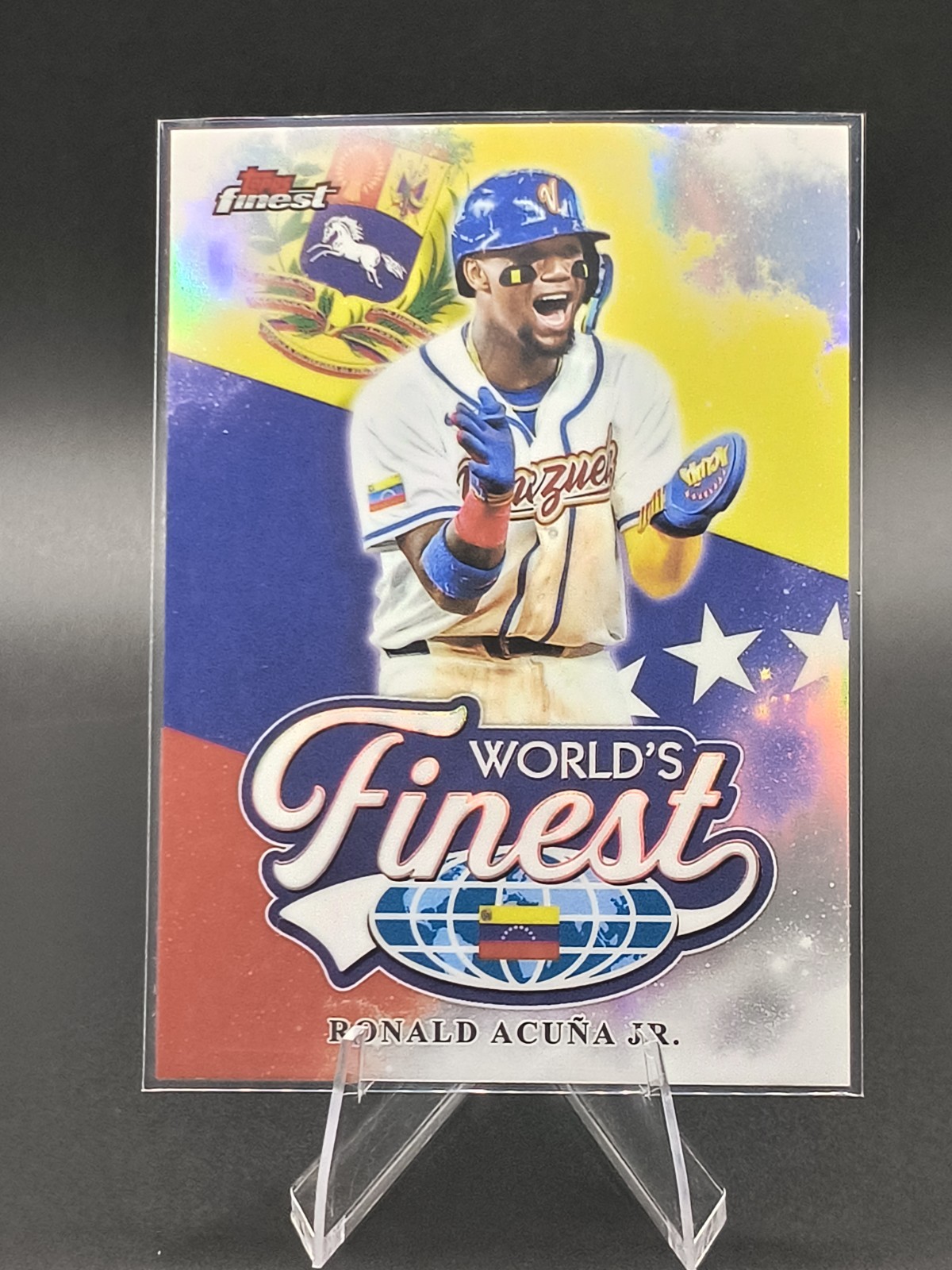 2026 Topps Finest Ronald Acuna World’s Finest Refractor #WF-27 Venezuela