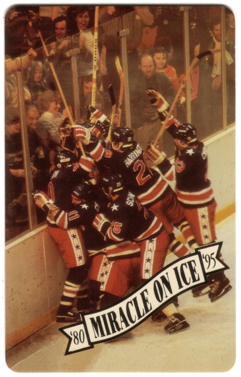 Miracle On Ice 1980 Olympic Hockey: Celebrating & Fight With Finland Phone Card