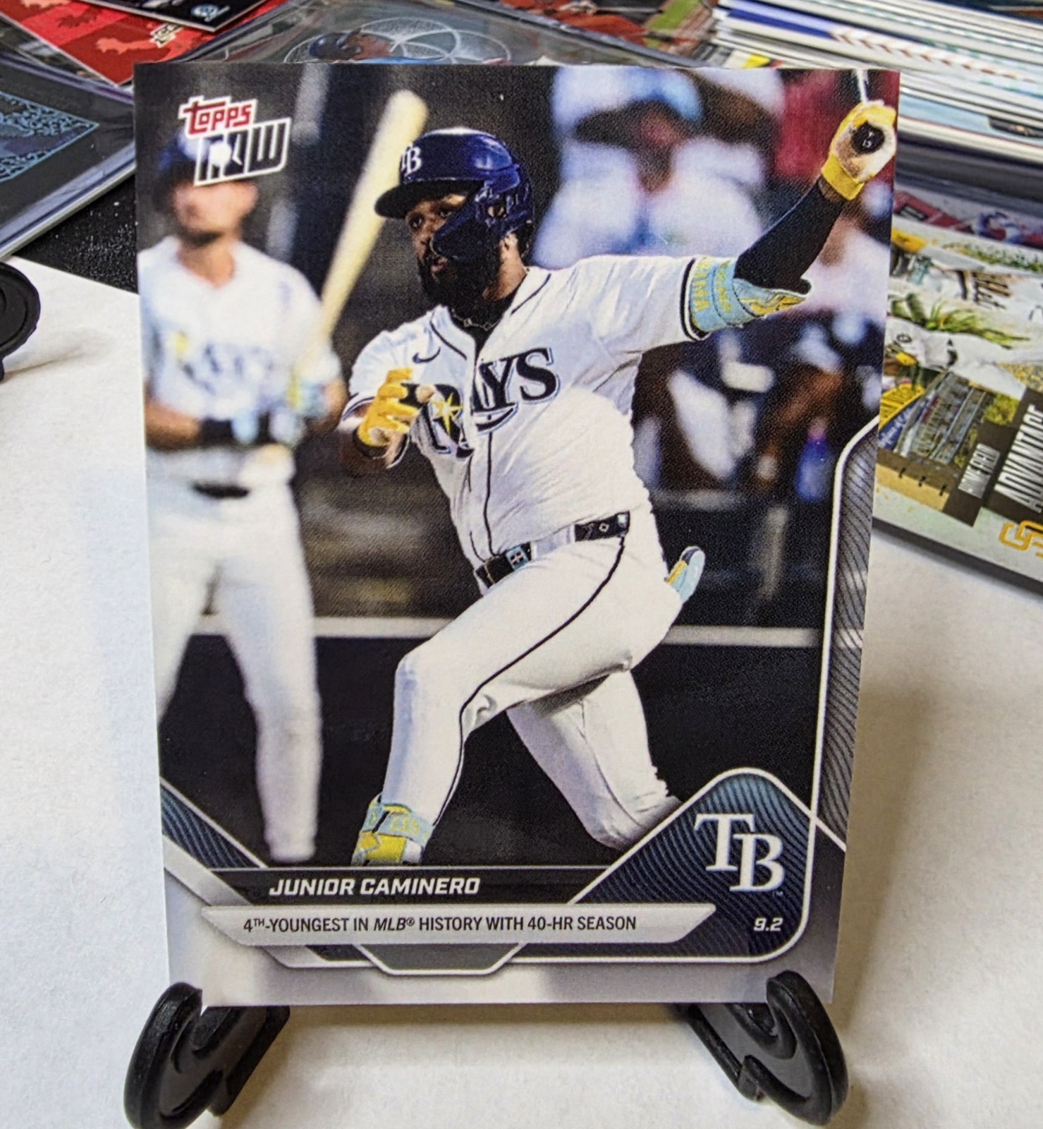 2025 TOPPS NOW 652 JUNIOR CAMINERO 4th YOUNGEST WITH 40 HR