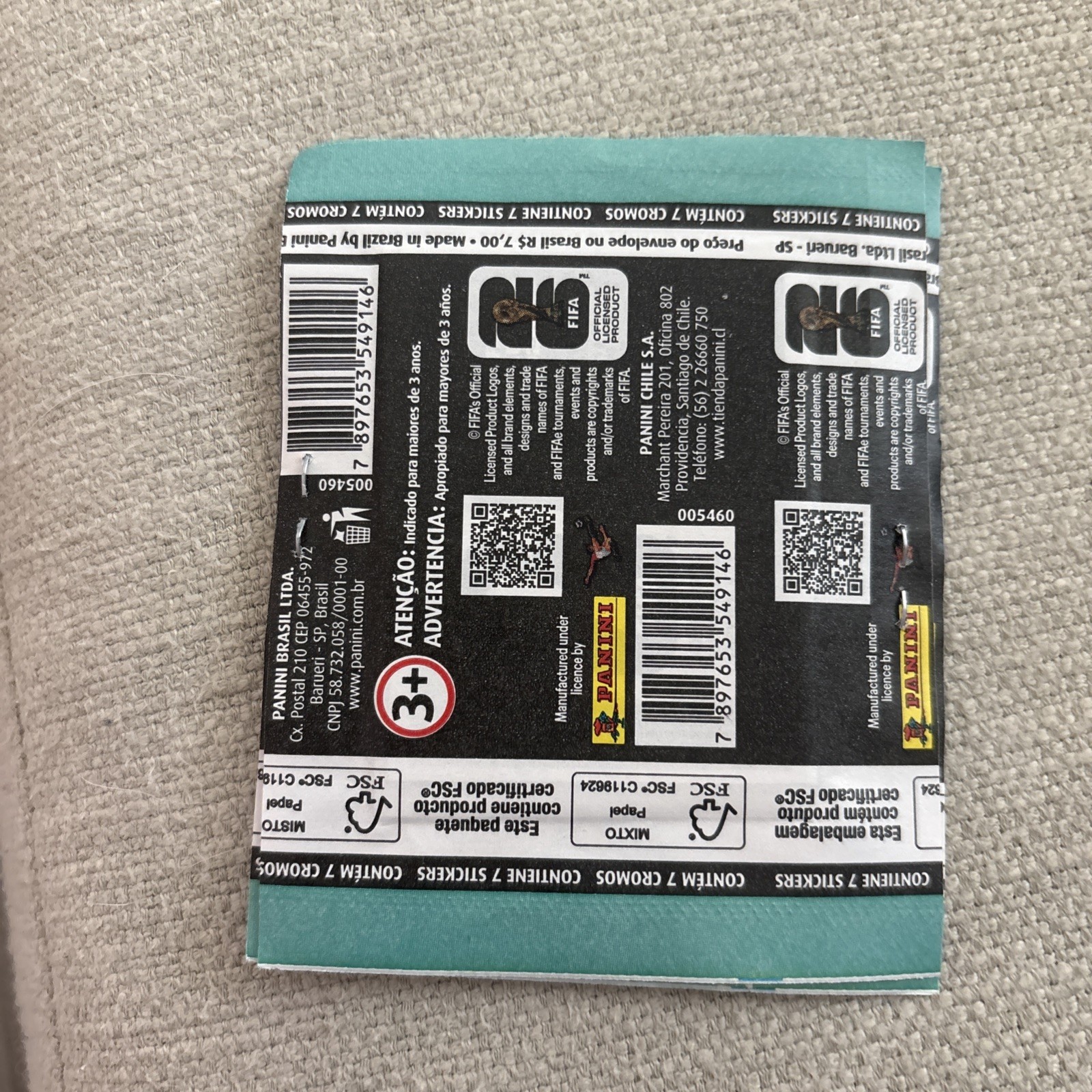 3 Packs Panini 2026 Fifa World Cup Sticker Foreign Brazil Exclusive Printing.